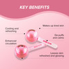 Skin Gym Ice Globe Beauty Balls Pink Liquid Cryocicles Cooling Face Roller for Smooth Skin Enhanced Glow