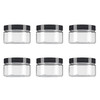8 Oz 250ml PET Plastic Refillable Jars Empty Cosmetic Containers Cases with Black Lid Cream Lotion Box Ointments Bottle
