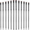 Maitys 12 Pieces Eyeliner Eyebrow Fine Angled Brush Slanted Eyeliner Makeup Tip Thin Slanted Flat Angle Artificial Brist
