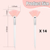Patelai 14 Pieces Fan Brushes Applicator Mask Brushes for Facial Makeup Tools for Face CosmeticPink