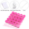SumDirect 5 Gram Cosmetic Containers 100Pcs Sample Jars with Hotpink Lids Small Plastic Makeup Sample Containers with Or