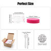 SumDirect 5 Gram Cosmetic Containers 100Pcs Sample Jars with Hotpink Lids Small Plastic Makeup Sample Containers with Or