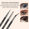 KINGMAS 7pcs Eyeliner Brush Set Angled Flat Gel Eye Liner Makeup Brushes Ultra Thin Liner Brush Fine Point Eyeliner Brus