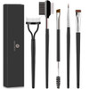 KINGMAS Eyebrow Brush Eyelash Separator Eyeliner Brush and Brow Comb Lash Spoolie Brush Steel Mascara Comb Grooming Brus