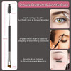 KINGMAS Eyebrow Brush Eyelash Separator Eyeliner Brush and Brow Comb Lash Spoolie Brush Steel Mascara Comb Grooming Brus