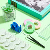 Maitys 3 Rolls Eyelash Tape for Lash Extensions with Dispenser Cutter Breathable Fabric PE Tape Under Eye for Sensitive