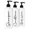 Alora 16oz Refillable Shampoo and Conditioner Dispenser Bottles Set of 3 Pump Bottle Dispenser for Shampoo Conditioner B