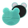 2Pack Color Removal Sponge 2 in 1 Dry Makeup Brush Quick Cleaner Sponge Make up Brush Cleaning Pad Mat PurpleMint Green
