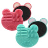 2Pack Color Removal Sponge 2 in 1 Dry Makeup Brush Quick Cleaner Sponge Make up Brush Cleaning Pad Mat PinkMint Green