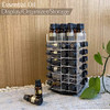 JEREVER Essential Oil Storage Rack Rotating Tower Organizer Acrylic Clear Display Holder for 64 bottles 5ml 10ml 15ml Bo