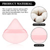 Maitys 12 Pcs Powder Puff Triangle for Face Makeup Cosmetic Loose Powder Puff Velour Soft Body Washable Reusable Foundat