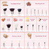 Jessup Makeup Brushes Set Professional 25PCS Pink Premium Natural Powder Foundation Eyeshadow Blending Concealer Blusher