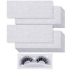 Blulu 50 Pcs Lash Box Internal Glitter Background Paper Rectangle Cardstock for False Eyelashes Storage Case Holder Make