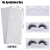Blulu 50 Pcs Lash Box Internal Glitter Background Paper Rectangle Cardstock for False Eyelashes Storage Case Holder Make