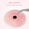 Beaupretty 1 Pc Eyelash Jade Stones Eyelash Extension Glue Pallet Holder Round Pallet Pad Resin Nail Art Plate Palette M