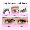 Lashes Natural Look False Eyelashes Bepholan Fake Eyelashes 3D Super Fluffy False Lashes Clear Band Wispy Lashes 3Pack F
