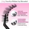 Eyelashes Natural Look False Lashes Bepholan Fake Eyelashes 5D Super Fluffy False Eyelashes Clear Band Wispy Lashes 3Pac