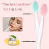 Yoizyfree 2 pcs Silicone Lip Scrub Brush Lip Scrubber Tool Lip Exfoliator Brush Exfoliating Lip Scrub Tool for Dark Lips