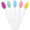 Yoizyfree 5 Pcs Lip Scrub BrushLip Scrubber ExfoliatorDoubleSided Silicone Lip Brush Tool for Men Women Lip Lightening L