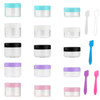 Accmor 15 Pcs Empty Clear Jars Plastic Sample Containers with Lids 03505307 OZ Size Cosmetic Pots Jars with 5 Pieces Min