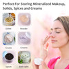Accmor 15 Pcs Empty Clear Jars Plastic Sample Containers with Lids 03505307 OZ Size Cosmetic Pots Jars with 5 Pieces Min