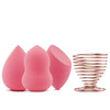 Onwon Makeup Blender Sponge 3 Pcs Set Beauty Sponge Foundation Blending Sponge with Egg Sponge Blending Holder Stand Fla