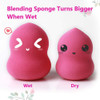 Onwon Makeup Blender Sponge 3 Pcs Set Beauty Sponge Foundation Blending Sponge with Egg Sponge Blending Holder Stand Fla
