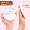 4 Pack Extra Large Body Powder Puff Soft Cotton Powder Puffs 413 Inch Dusting Powder Puff Washable Round Powder Puffs fo