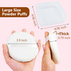 5 Pack Extra Large Body Powder Puff and Container Soft Cotton 413 Inch Dusting Puffs with Washable Round Container for W