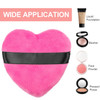 OIIKI 4PCS Makeup Puffs Polyester Powder Puff Makeup Tool Sponges Blender Cleanser in Love Shape with Strap for Cosmetic