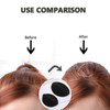 4 Pcs 2 Pairs Black Sponge Bump It Up Volume Hair Base Pads Fluffy Padding Inserts for Hairstyle Bum Maker Braid Holder