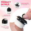 XINGZI 2Pcs 10g034oz Black Mini Empty Refillable Loose Powder Box with Powder Puff Cap and Sifter DIY Cosmetic Foundatio
