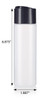 JUVITUS 8 oz 250 ml Professional Natural Clear Refillable Plastic Squeeze Bottle with Wide Black Disc Cap Lid 6 pack