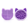 Silicon Makeup Brush Cleaner Mat with Brush Drying Holder Brush Portable Cat Shaped Cosmetic Brush Cleaner Pad cleaning