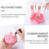 Silicon Makeup Brush Cleaner Mat with Brush Drying manual Make up brush cleaner cleanser machine Cosmetic Brush Cleaning