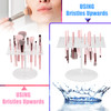Jetec 54 Holes Acrylic Brush Holder Makeup Brush Drying Rack Collapsible Holder Stand for Acrylic Nail LoverWhite