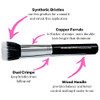 Beauty Junkees Stippling Brush Makeup Foundation Brush Duo Fiber Synthetic Flat Top Stipple Blending Brush for Liquid Fo