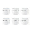 20ml 067oz White Silver Edge Empty Refillable Cosmetic Plastic Jars with Dome Lid Make Up Face Cream Lip Balm Lotion Sto
