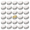 05 oz Screw Top Aluminum Tin Jar with Screw Lid and Blank Labels Silver Pack of 32