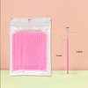 1200PCS Microswabs for Eyelash ExtensionsMicro Applicators Brush for Cleaning and Applying Makeup Pink Head Diameter 20m