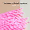 1200PCS Microswabs for Eyelash ExtensionsMicro Applicators Brush for Cleaning and Applying Makeup Pink Head Diameter 20m