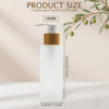 100ml 34oz Frosted Glass Pump Bottle Empty Refillable Dispenser with Bamboo Press Head for Shampoo Lotion Essential Oils