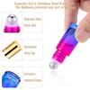 Kesell 10pcs 5ml Roseblue Mini Refillable Empty Glass Essential Oil Roller Bottle with Stainless Steel Roller Ball and G