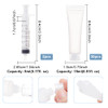 BENECREAT 30 Pack 05oz Clear Empty Tubes with Plastic Syringes Clear Squeezable Cosmetic Containers Refillable Plastic T