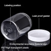 SATINIOR 6 Pack 10 oz Plastic Jars Containers with Lids Widemouth Refillable Leakproof Reusable Round Empty Jars for Tra
