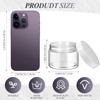 SATINIOR 6 Pack 3 oz Plastic Jars Containers with Lids Widemouth Refillable Leakproof Reusable Round Empty Jars for Trav