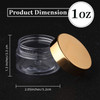 SATINIOR 6 Pack 1 oz Plastic Jars Containers with Lids Widemouth Refillable Leakproof Reusable Round Empty Jars for Trav