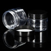 SATINIOR 6 Pack 2 oz Plastic Jars Containers with Lids Widemouth Refillable Leakproof Reusable Round Empty Jars for Trav