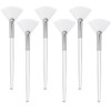 Maitys 6 Pieces Fan Mask Brushes Soft Fan Facial Mask Applicator Tools Brush Makeup Brushes Cosmetic Tools with Handle f