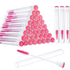 80 Pieces Disposable Mascara Brushes Tubes Set 40 Pieces Empty Mascara Wand Tube with 40 Pieces Eyelash Brush Makeup Too